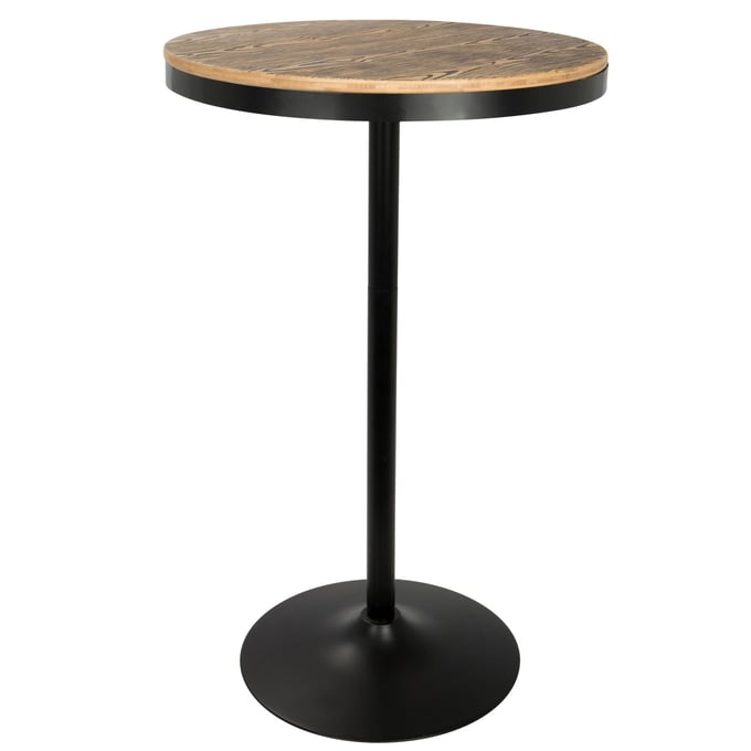 LumiSource Dakota Medium Brown Adjustable Bar Table LUMI-BT-DAK-BK