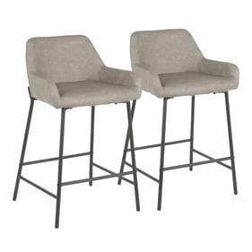 2 LumiSource Daniella Grey Counter Stools