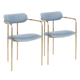 2 LumiSource Demi Light Blue Chairs