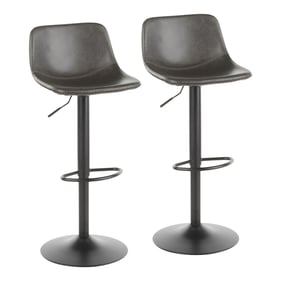 2 LumiSource Duke Grey Adjustable Barstools