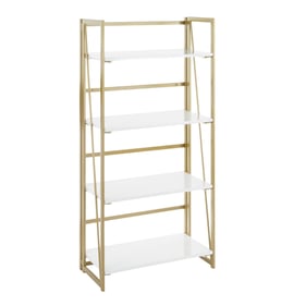 LumiSource Folia White Gold Bookcase