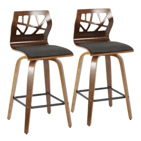 2 LumiSource Folia Charcoal Counter Stools