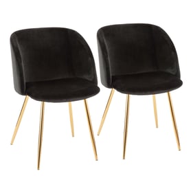 2 LumiSource Fran Black Chairs