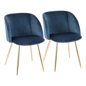 2 LumiSource Fran Blue Chairs