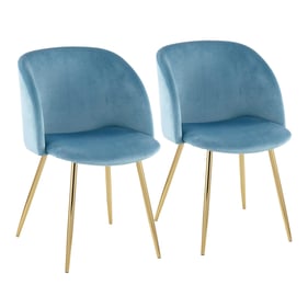 2 LumiSource Fran Light Blue Chairs