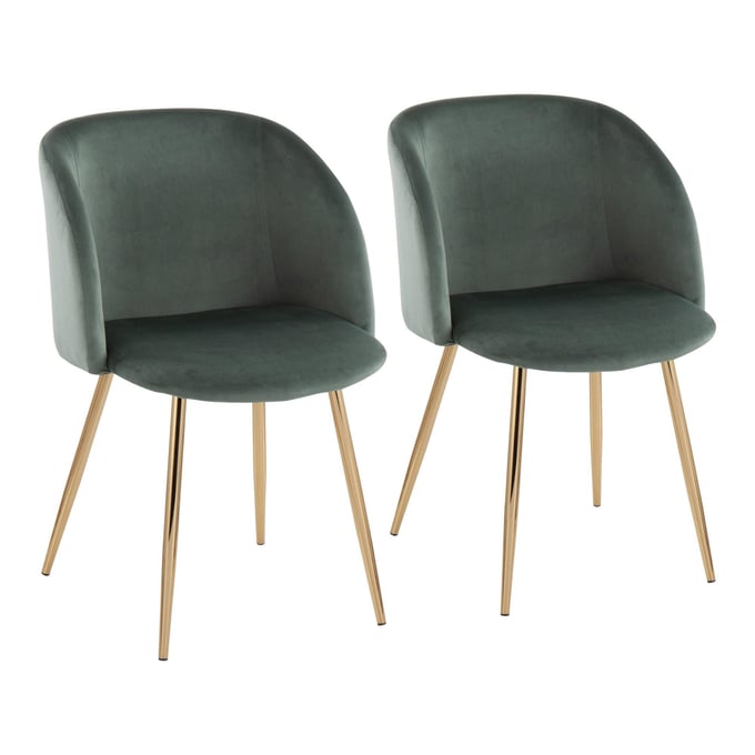 2 LumiSource Fran Sage Green Chairs LUMI-CH-FRAN-AUVLGN2