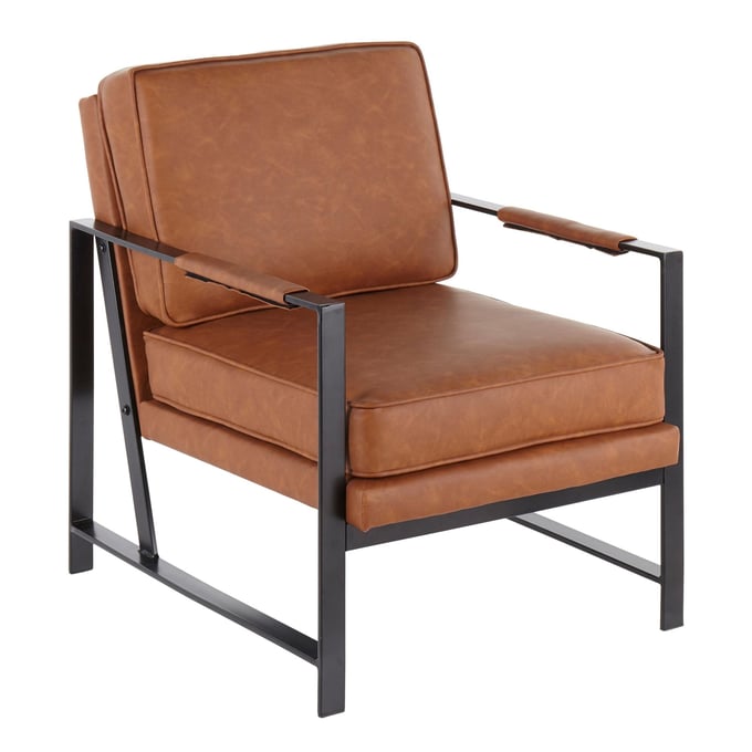 LumiSource Franklin Camel Arm Chair LUMI-CHR-FRANKPAD-BKCAM