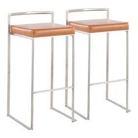 2 LumiSource Fuji Camel Stackable Barstools