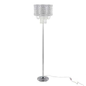 LumiSource Droplet Polished Chrome 60 Inch Floor Lamp