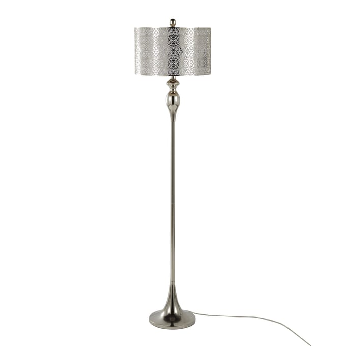 LumiSource Ashland Nickel 63 Inch Floor Lamp LUMI-GFS63-ASHLND-PNIW