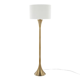 LumiSource Lenuxe White 65 Inch Floor Lamp