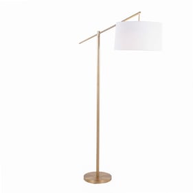 LumiSource Casper Off White Gold 69 Inch Floor Lamp