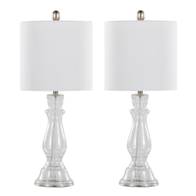 2 LumiSource Bishop White 24 Inch Table Lamps