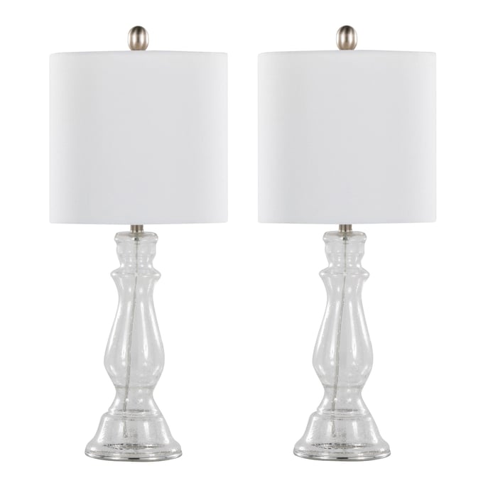 2 LumiSource Bishop White 24 Inch Table Lamps LUMI-GTG25-BISHOP-CLBNIW2