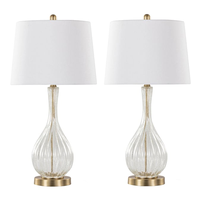 2 LumiSource Jenny White 27.25 Inch Table Lamps LUMI-GTG27-JENNY-CLAUW2