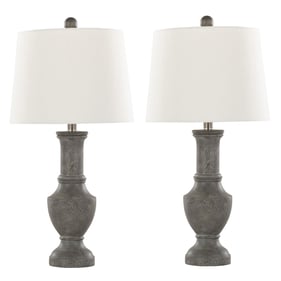 2 LumiSource Chateau Acid Griffin White 26 Inch Table Lamps