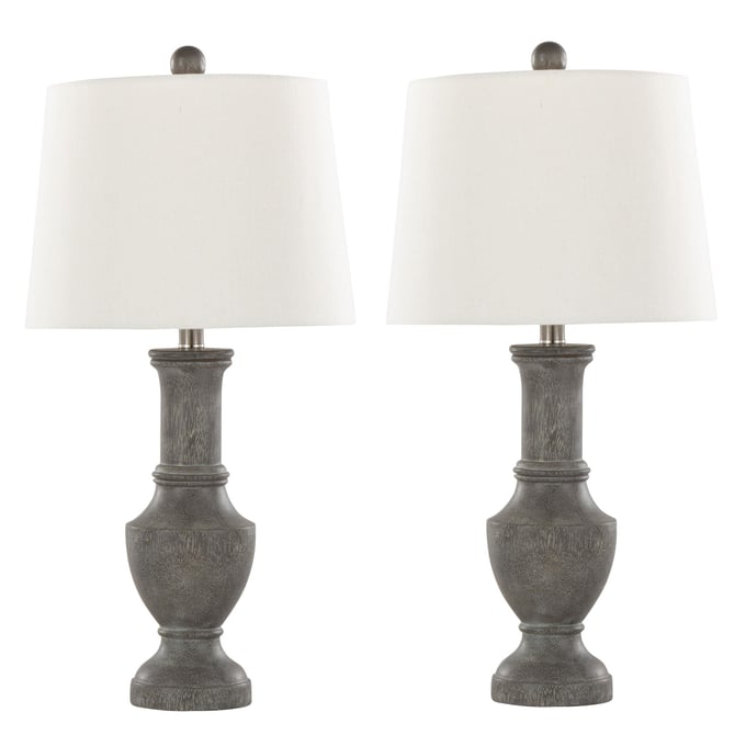 2 LumiSource Chateau Acid Griffin White 26 Inch Table Lamps LUMI-GTP26-CHAT-BNBNIW2