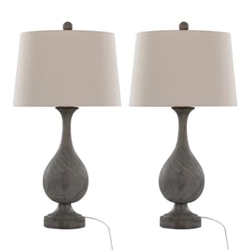 2 LumiSource Cipolla Poly Acid Griffin Natural 29 Inch Table Lamps