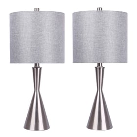 2 LumiSource Gemma Grey 23 Inch Table Lamps