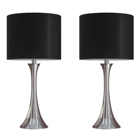 2 LumiSource Lenuxe Black 24 Inch Table Lamps