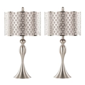 2 LumiSource Ashland Grey 27 Inch Table Lamps