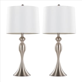 2 LumiSource Ashland White 27 Inch Table Lamps