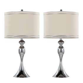 2 LumiSource Ashland Cream 27 Inch Table Lamps