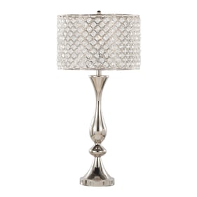 LumiSource Topaz Polished Nickel 27 Inch Table Lamp