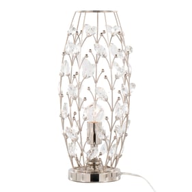 LumiSource Crystal Polished Nickel 18 Inch Uplight Lamp