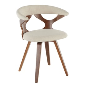 LumiSource Gardenia Cream Swivel Dining Chair