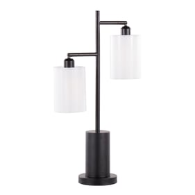 LumiSource Cannes Black White Table Lamp