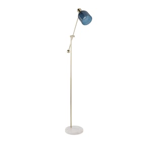 LumiSource Marcel Gold Blue Floor Lamp