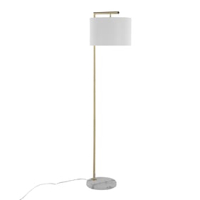 LumiSource Fran Gold White Floor Lamp