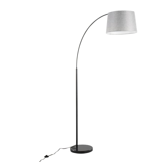 LumiSource March Black Grey Floor Lamp LUMI-LFL-MARCH-BKMGY