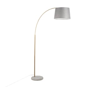 LumiSource March White Grey Floor Lamp