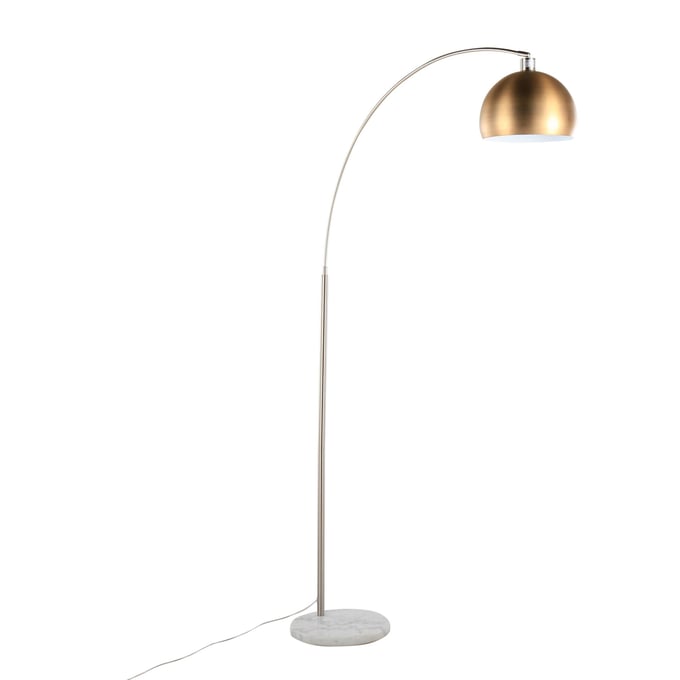 LumiSource March Nickel Antique Brass Floor Lamp LUMI-LFL-MARCH-WMNIAU