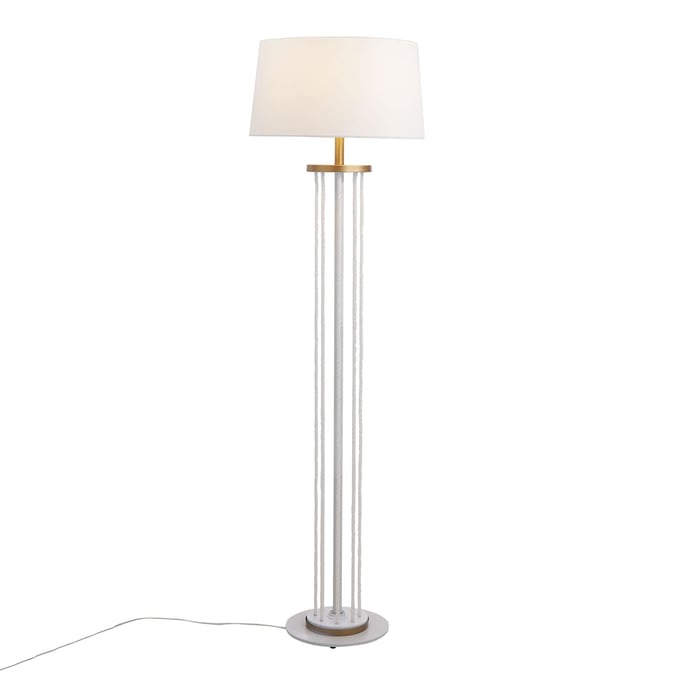 LumiSource Rope Natural White Floor Lamp LUMI-LFL-ROPE-WNAW