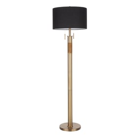 LumiSource Trophy Gold Black Floor Lamp