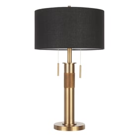 LumiSource Trophy Gold Black Table Lamp