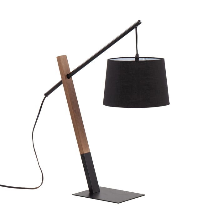 LumiSource Archer Black Walnut Table Lamp LUMI-LTB-ARCHER-BKWLBK