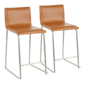 2 LumiSource Mara Camel Inch Counter Stools