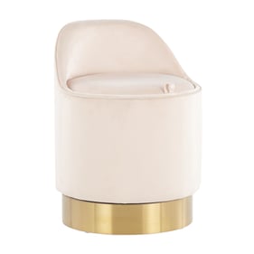 LumiSource Marla Cream Vanity Stool