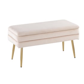 LumiSource Neapolitan Cream Storage Bench