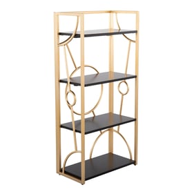 LumiSource Constellation Black Bookcase