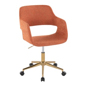 LumiSource Margarite Gold Orange Task Chair