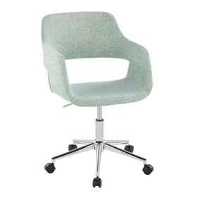 LumiSource Margarite Chrome Light Green Task Chair