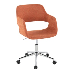 LumiSource Margarite Chrome Orange Task Chair