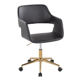 LumiSource Margarite Gold Black Task Chair