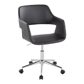 LumiSource Margarite Chrome Black Task Chair