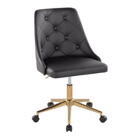 LumiSource Marche Gold Black Swivel Task Chair